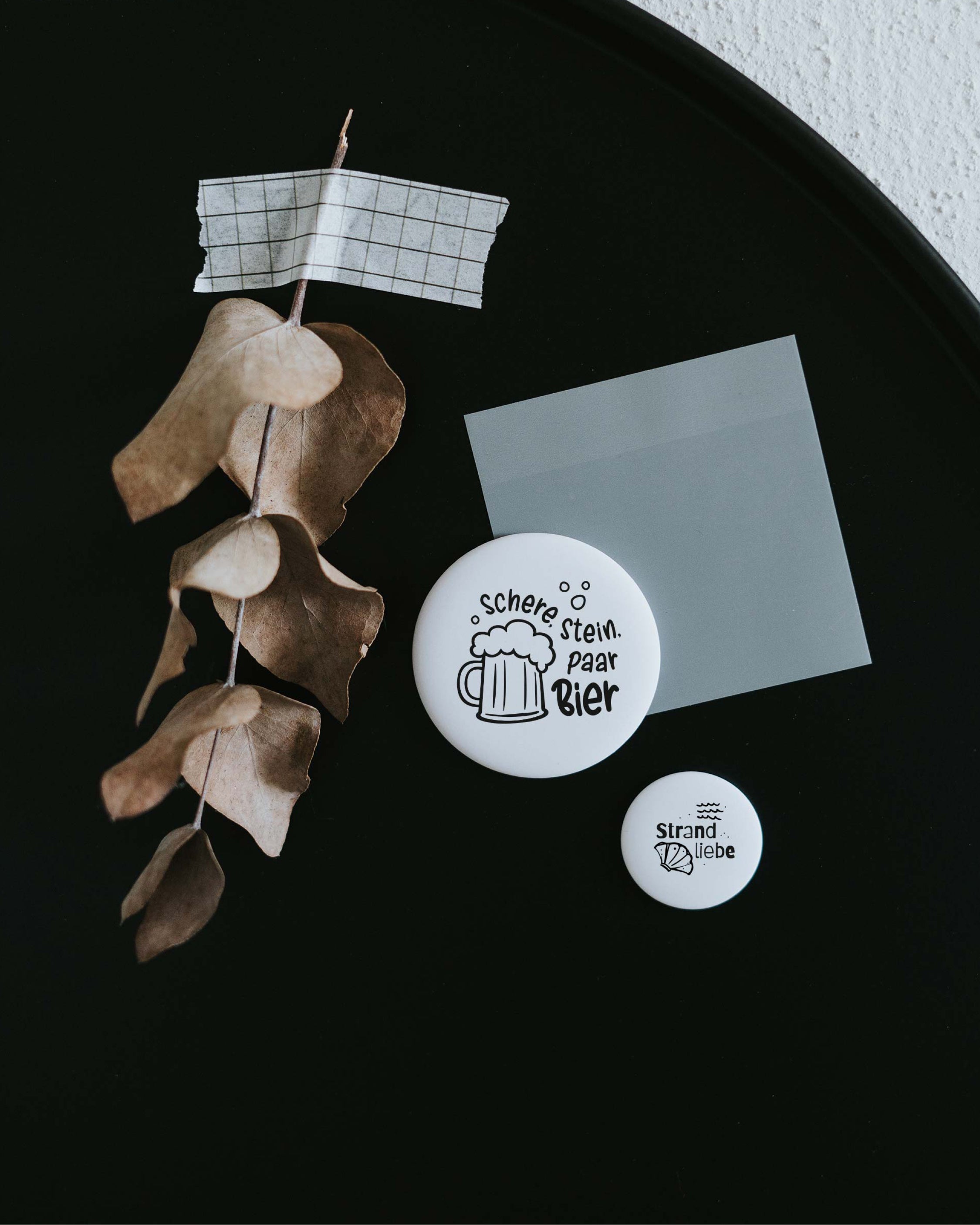Magnet Strandliebe – Kühlschrankmagnet mit maritimem Spruch als Geschenk