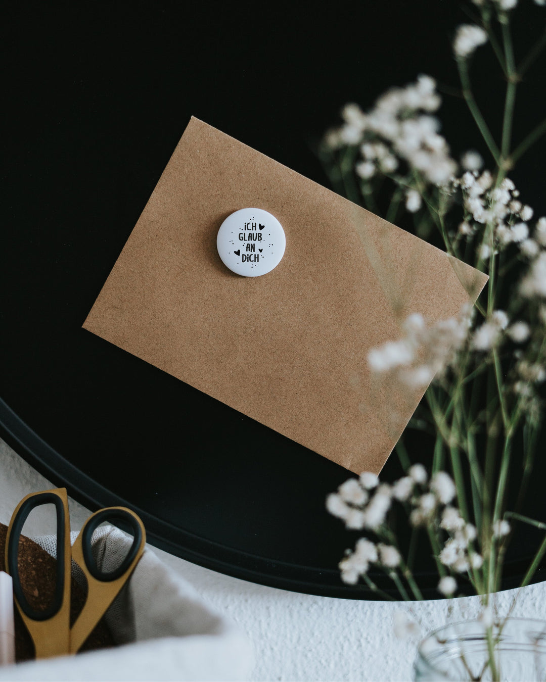 Magnet Ich glaub an dich – Kühlschrankmagnet mit bestärkendem Spruch als Geschenk