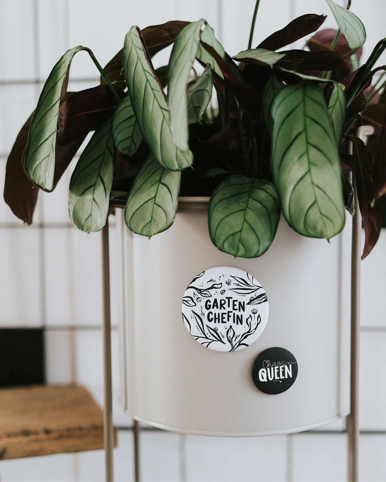 Magnet Garten Chefin – großer Kühlschrankmagnet für Gartenfreund:innen als Geschenk