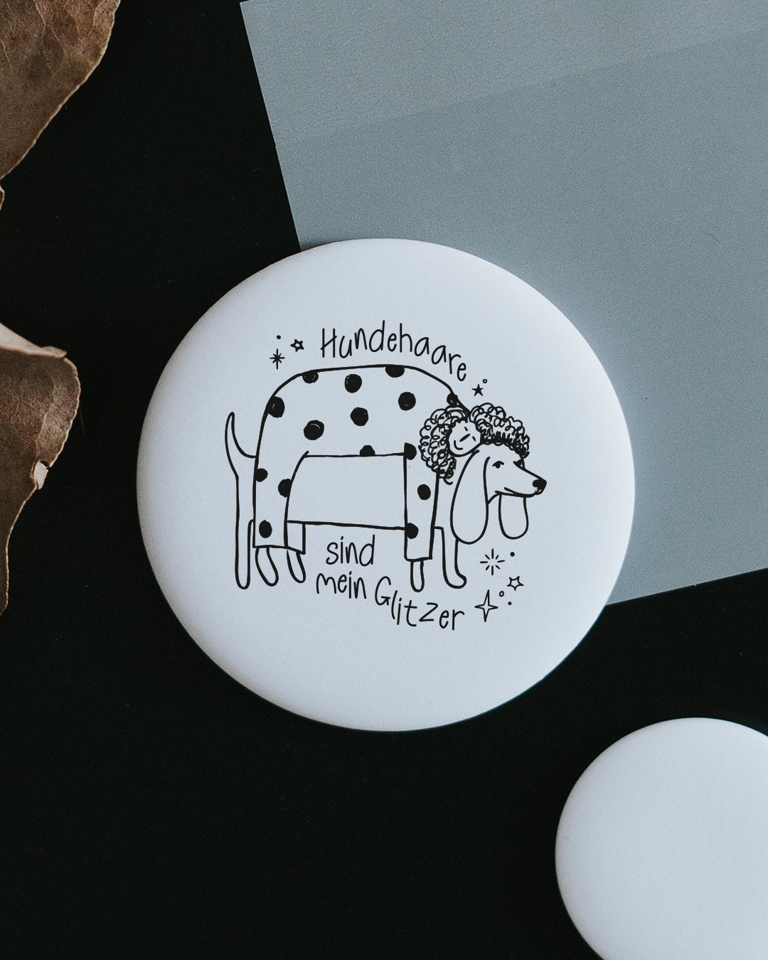 Magnet Hundehaare sind mein Glitzer – großer Kühlschrankmagnet für Hundemenschen