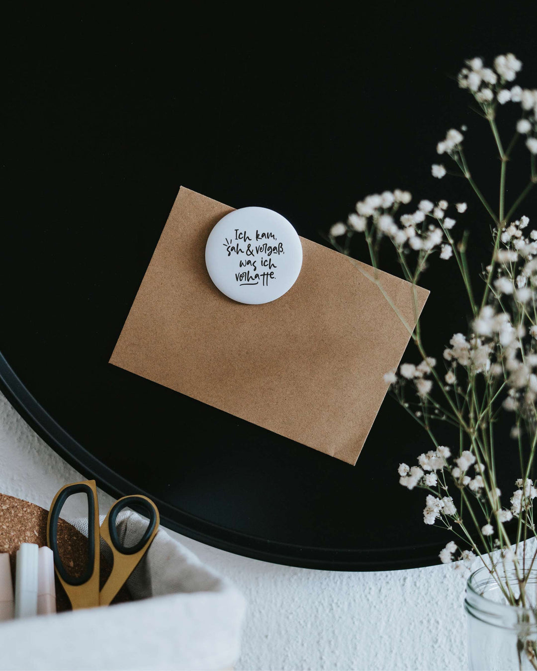 Magnet Ich kam sah und vergaß was ich vorhatte – großer Kühlschrankmagnet mit Humor