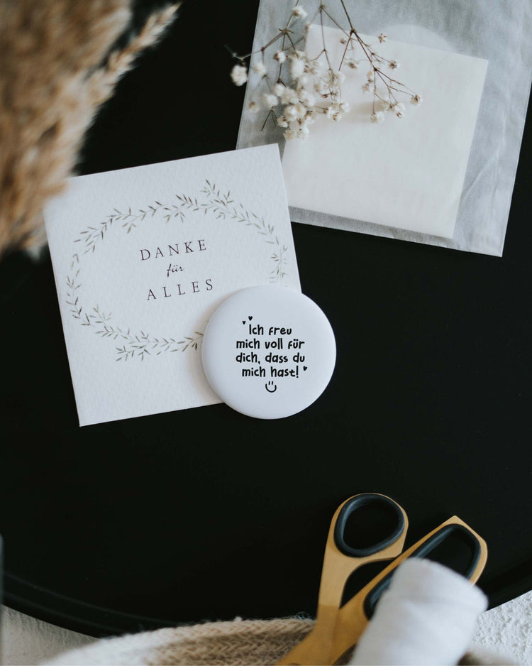 Magnet Ich freu mich voll für dich dass du mich hast – großer Kühlschrankmagnet als Geschenk