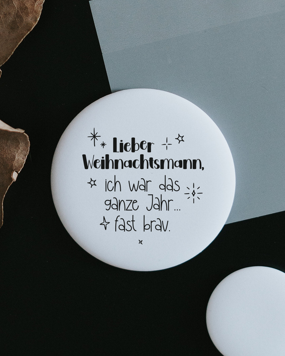 Magnet Lieber Weihnachtsmann ich war fast brav – großer Kühlschrankmagnet zu Weihnachten