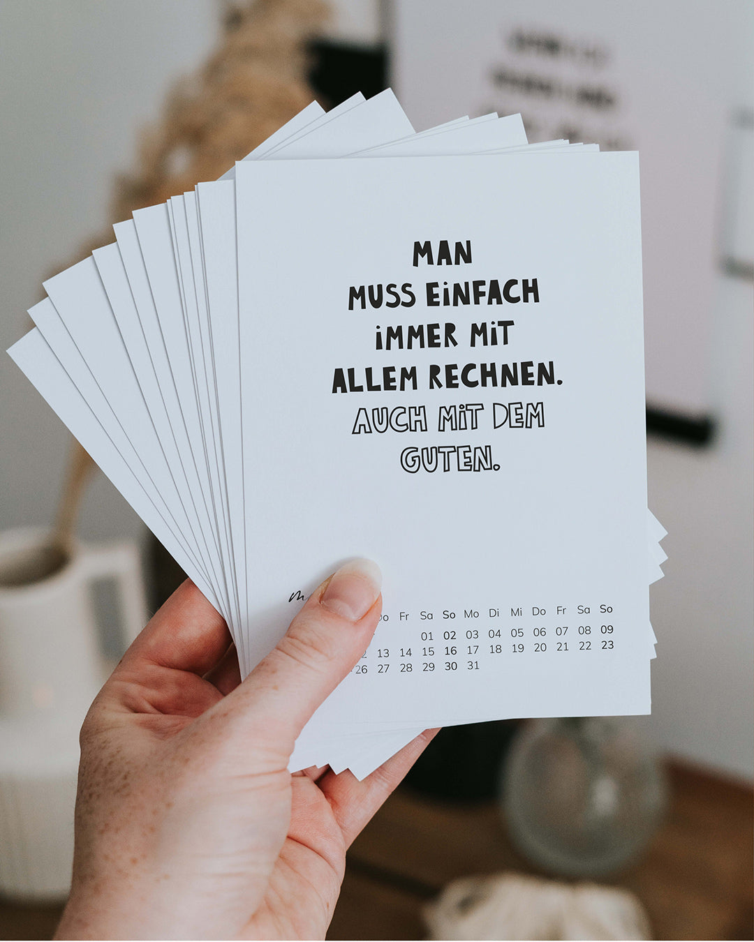A6-Monatskarten des Heldenglück Tischkalenders 2027 mit Mai-Karte