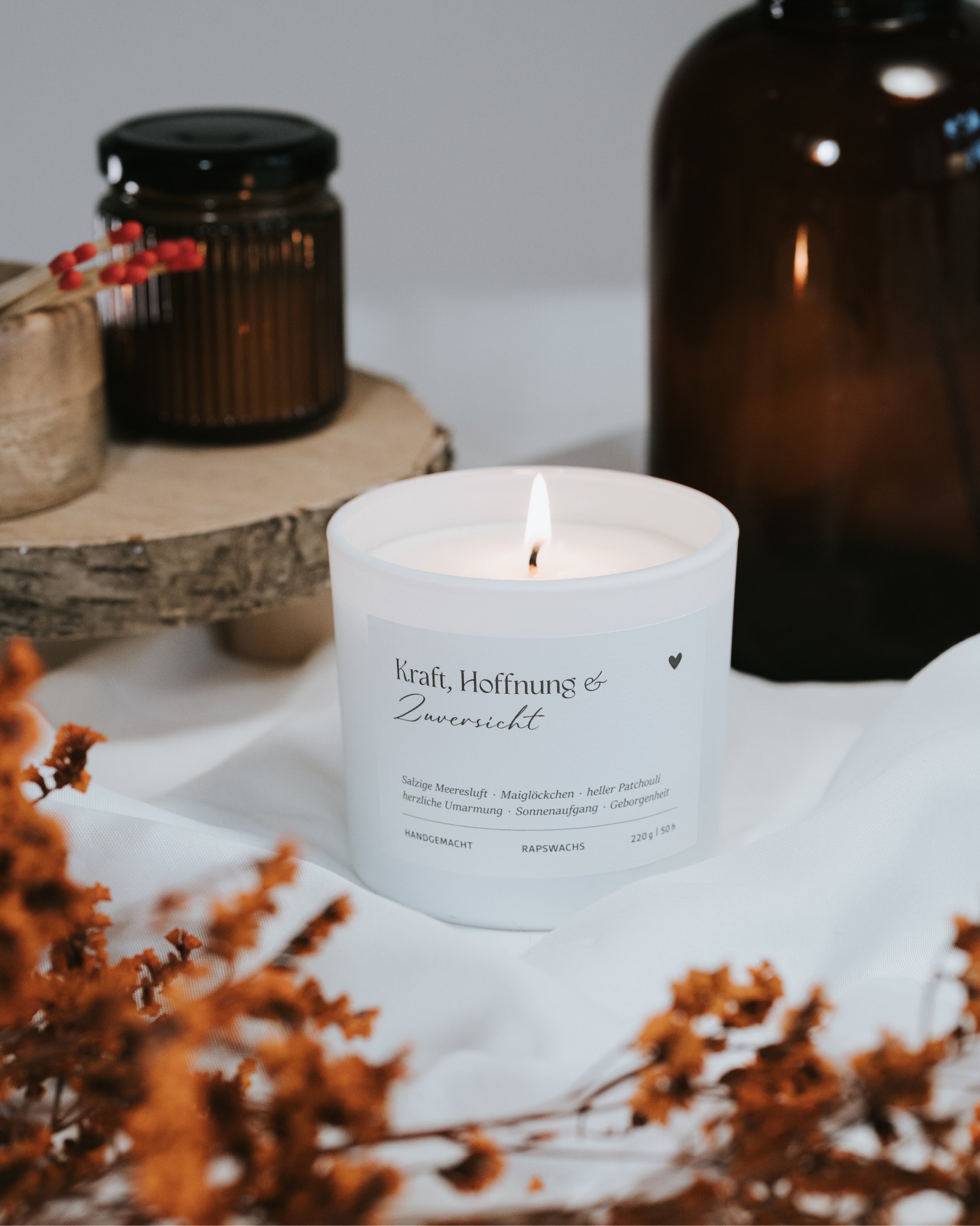 Duftkerze mit harmonischem Duft – für Ruhe, Stärke und innere Balance