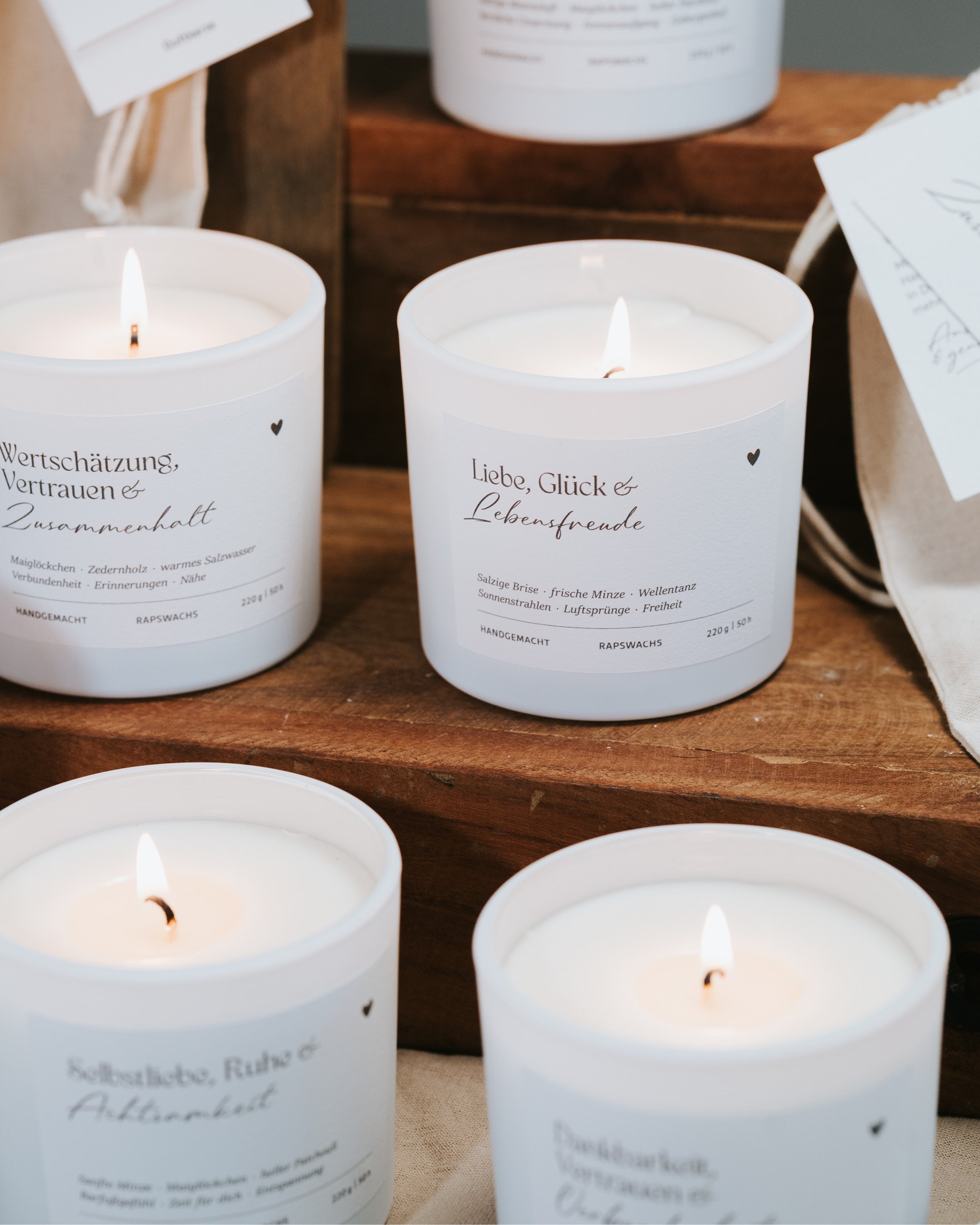 Duftkerze „Liebe & Glück“ – kleiner Alltagsmoment voller Wärme und Licht