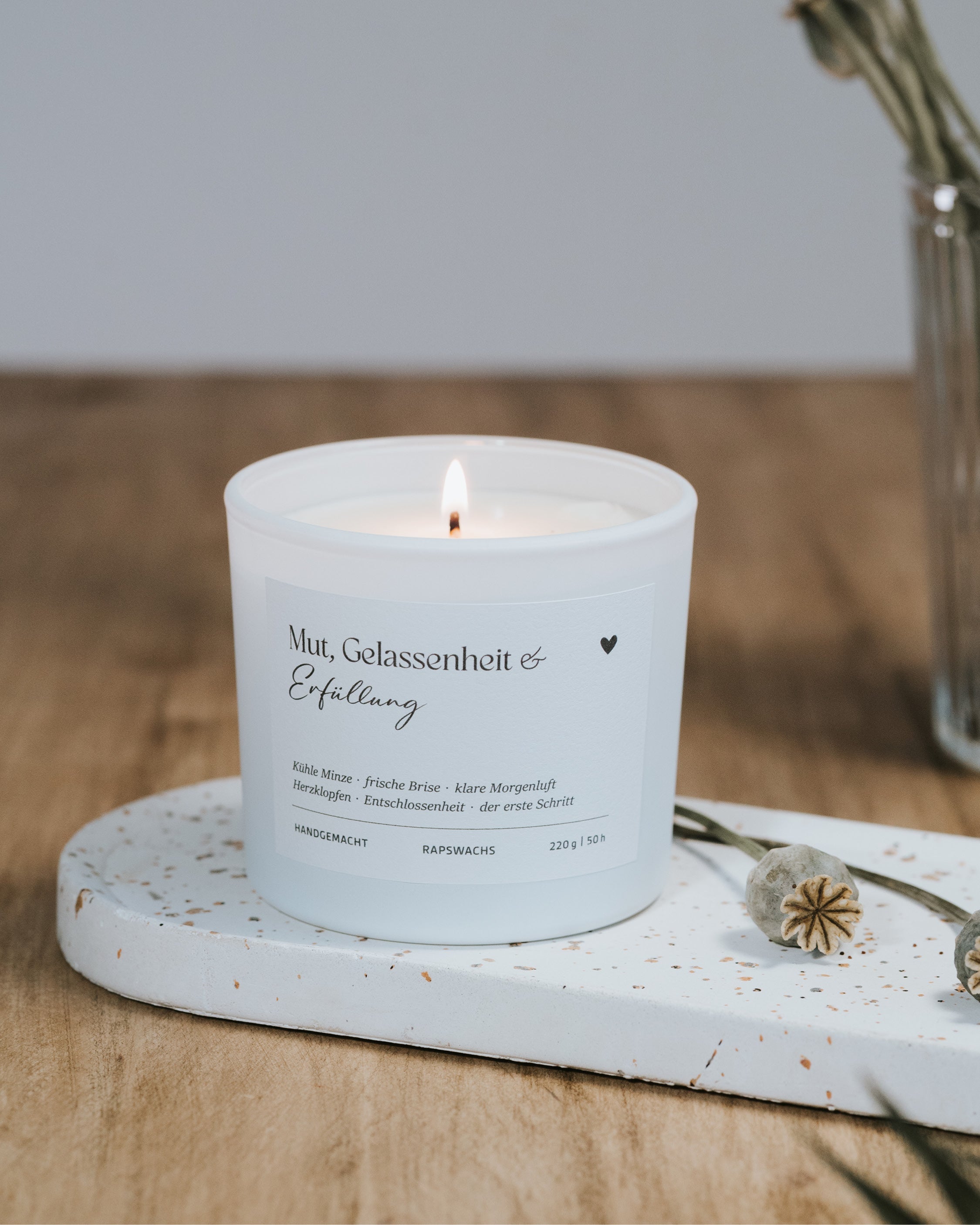 Duftkerze mit klarer Morgenluft – liebevolles Geschenk für Neuanfänge und Übergänge