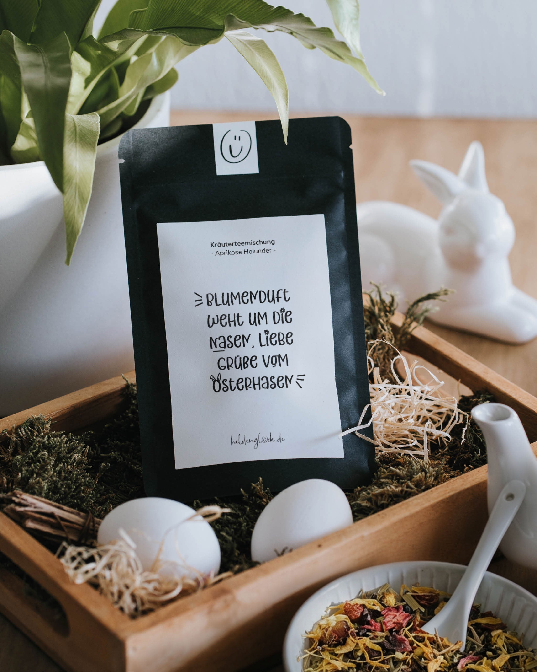 Kräutertee „Grüße vom Osterhasen“ – liebevoller Ostergruß für Herzensmenschen