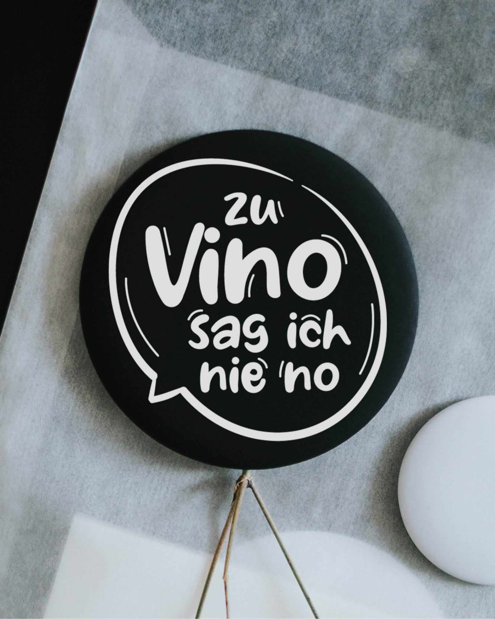 Magnet · Vino nie no · groß - Heldenglück für Händler