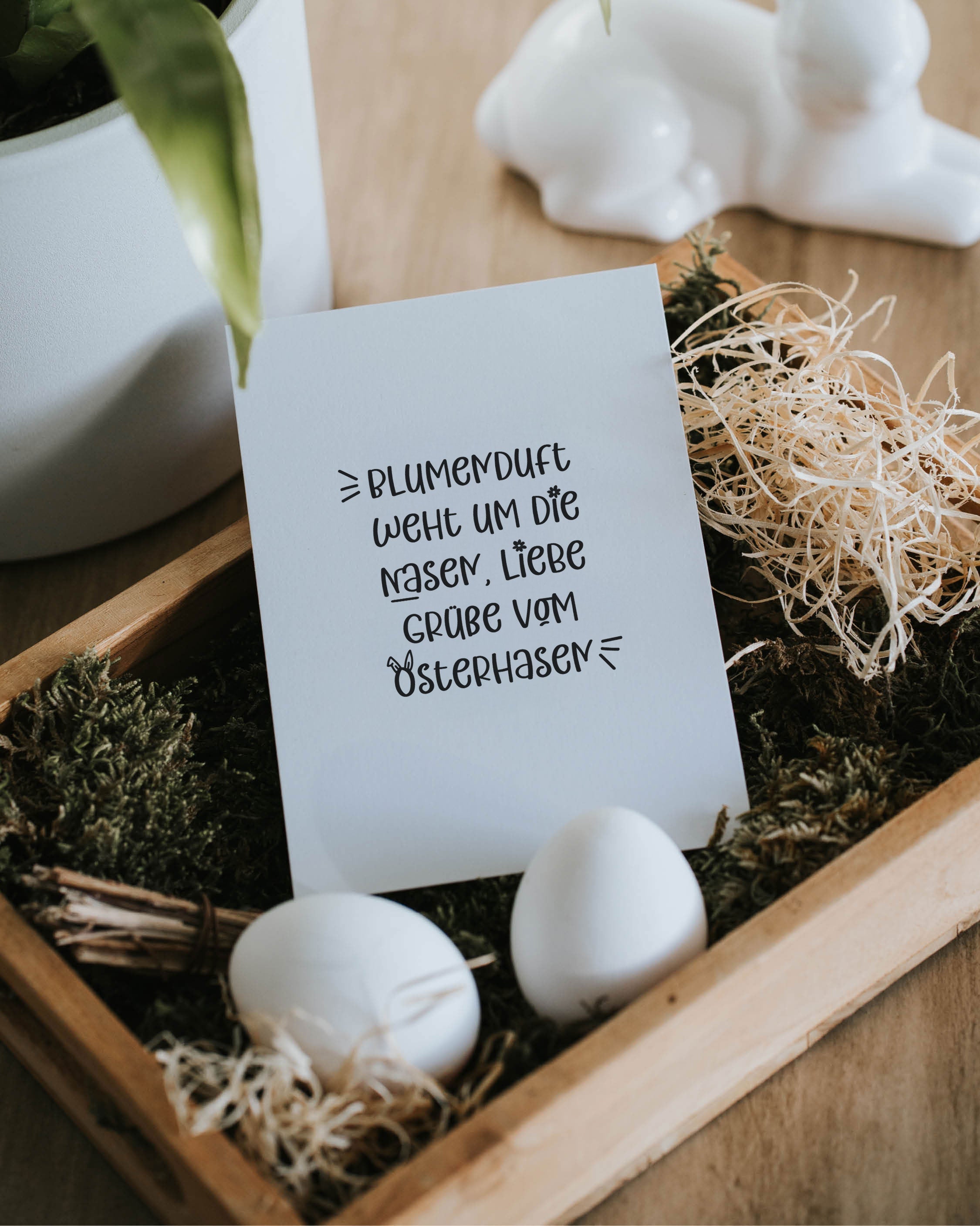 Postkarte Blumenduft als kleines Geschenk für das Osternest