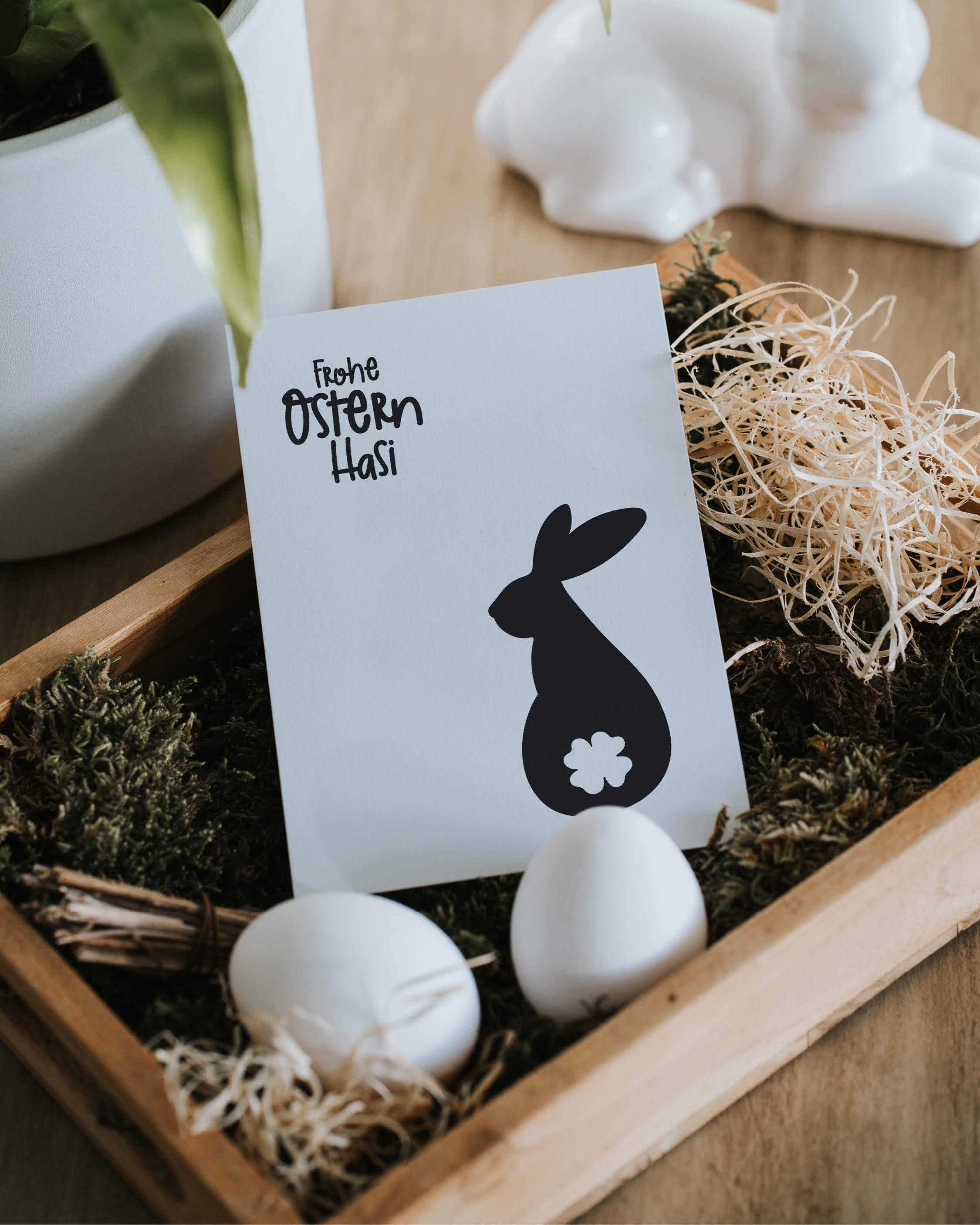 Osterpostkarte Frohe Ostern Hasi als kleine Aufmerksamkeit