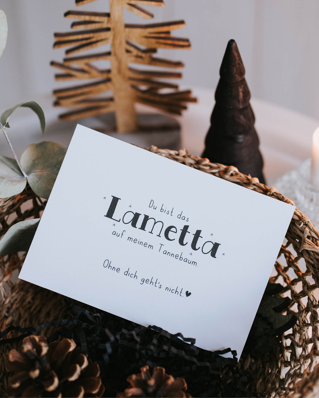 Postkarte · Lametta auf meinem Baum