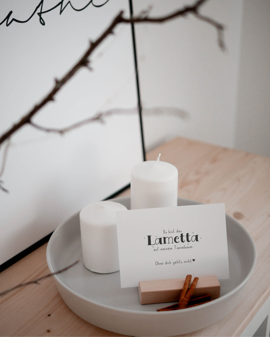 Postkarte · Lametta auf meinem Baum
