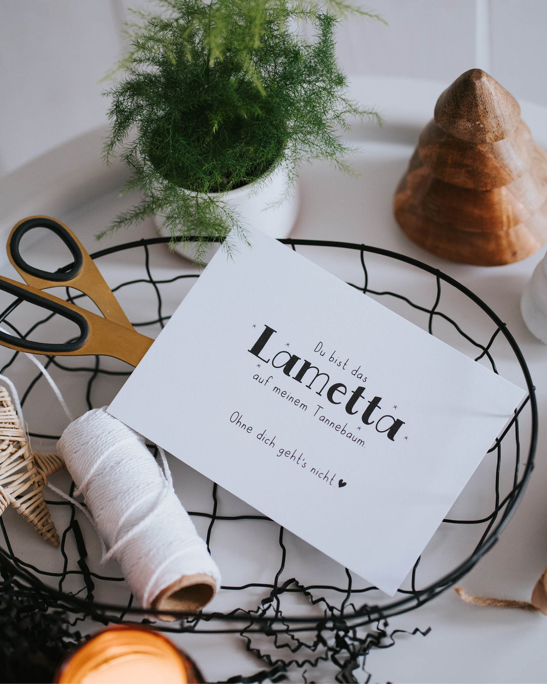 Postkarte · Lametta auf meinem Baum