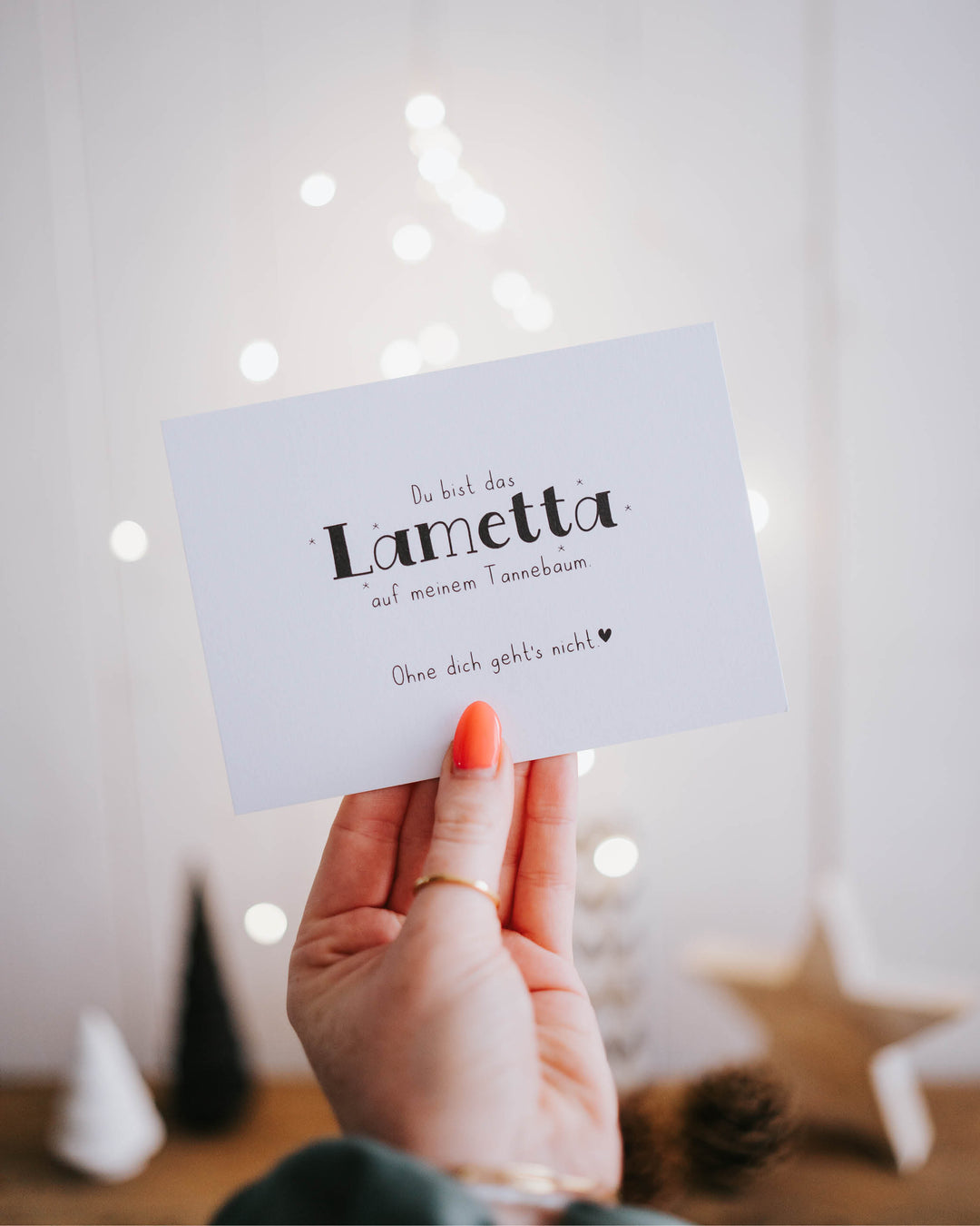 Postkarte · Lametta auf meinem Baum